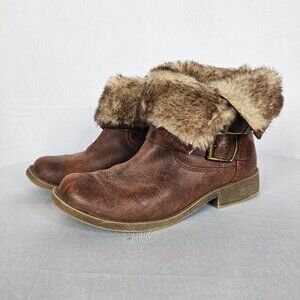 AUSTIN TRADING CO. Faux Fur Women's Ankle Boots, Size 6.5